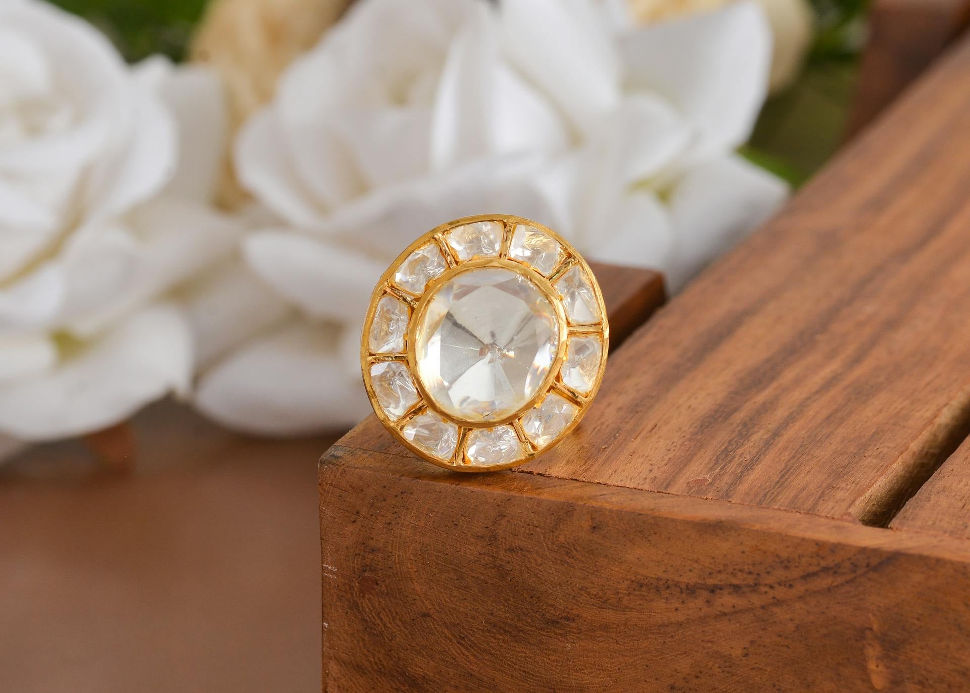 Luxurious Gold & Diamond Ring — Pink Snow Jewels